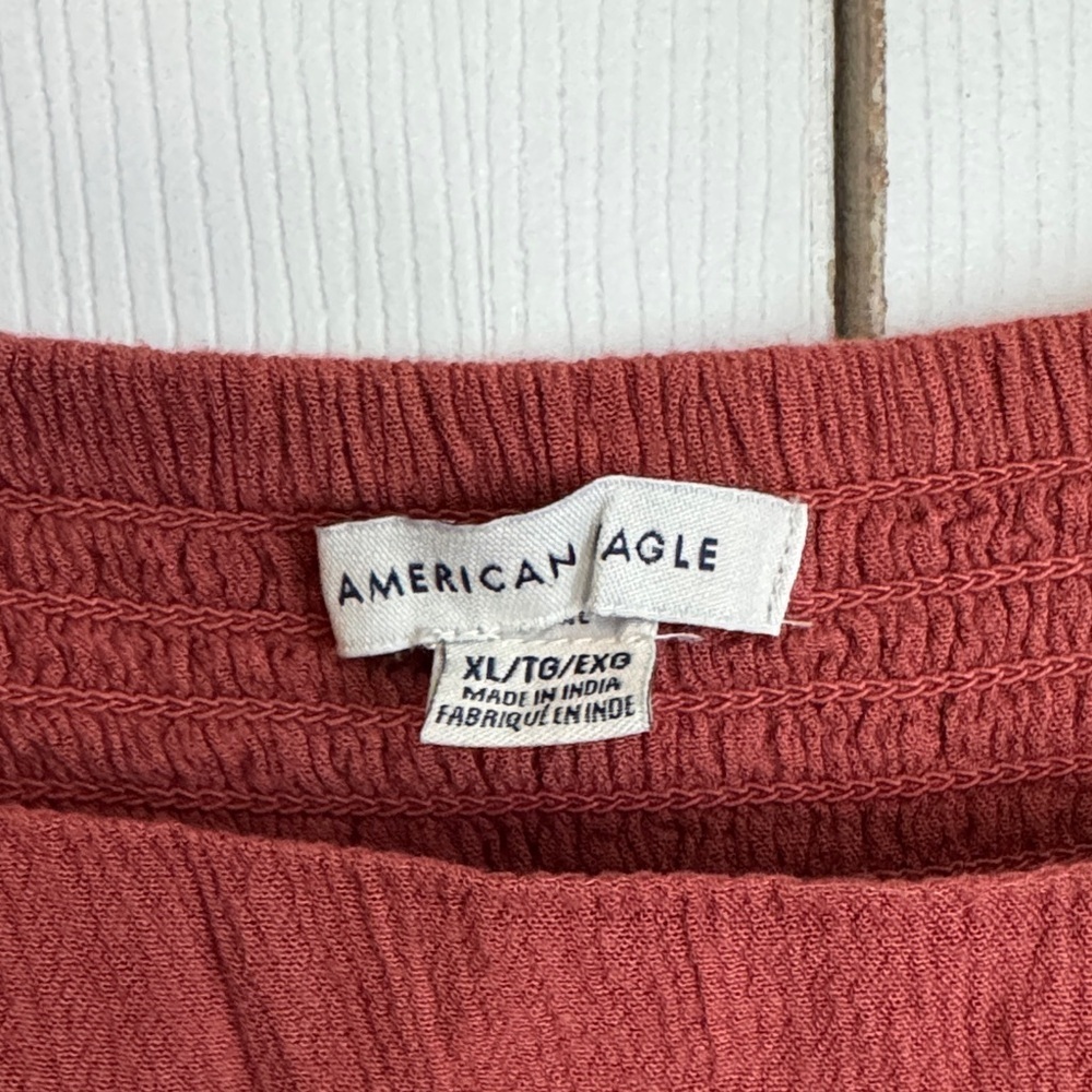 American Age Terracotta Aztec smocked Embroidered Tank Top - Picture 2 of 5
